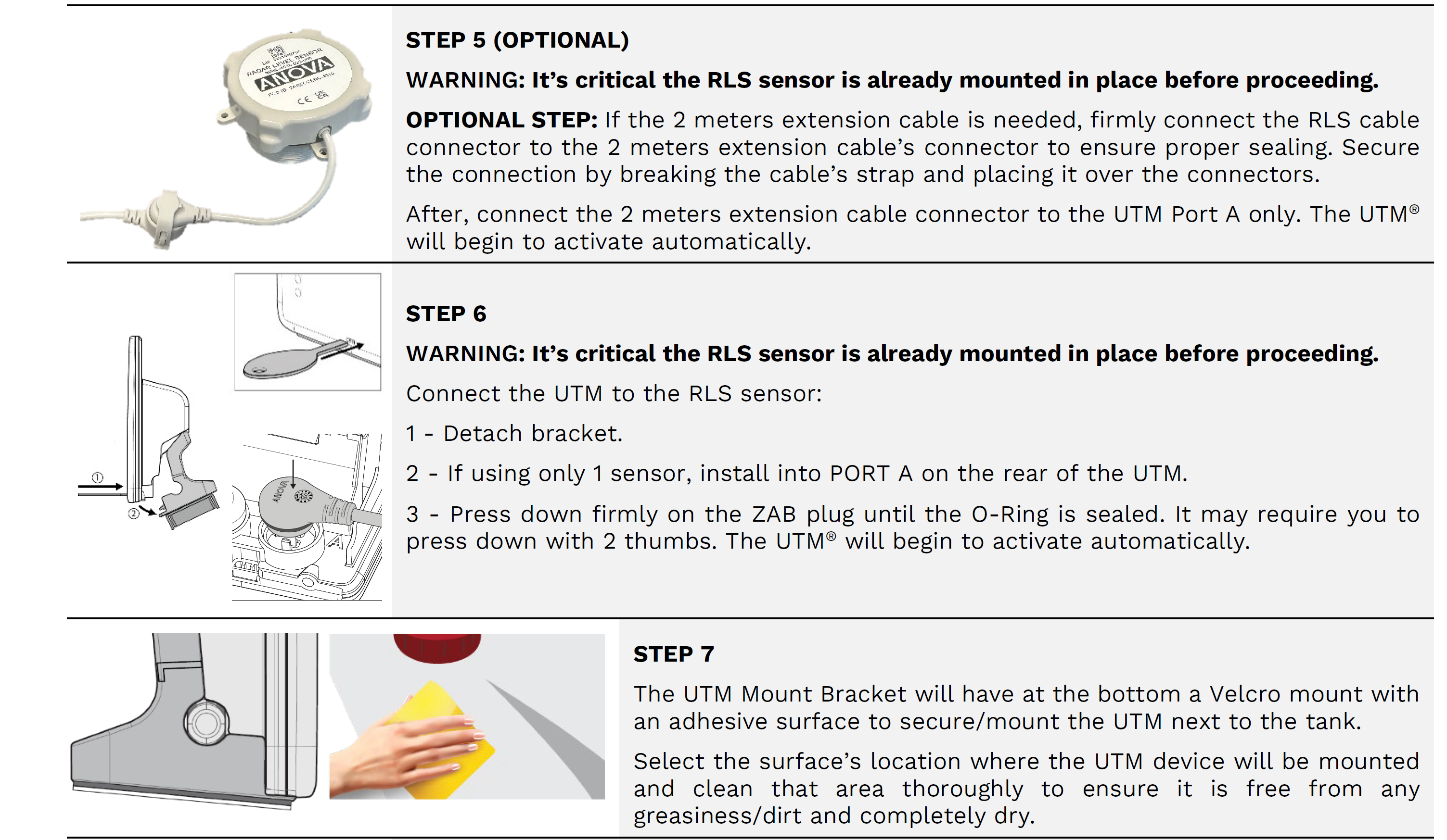 UTM + Radar Level Sensor (RLS) with 2'' NPT Taper / Pipe Thread Adapter ...